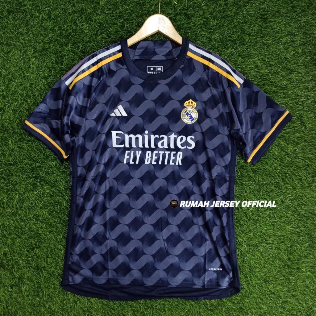 JERSEY REAL MADRID AWAY 2023/24 GRADE ORI BAJU BOLA RMCF TANDANG 2024 TERBARU