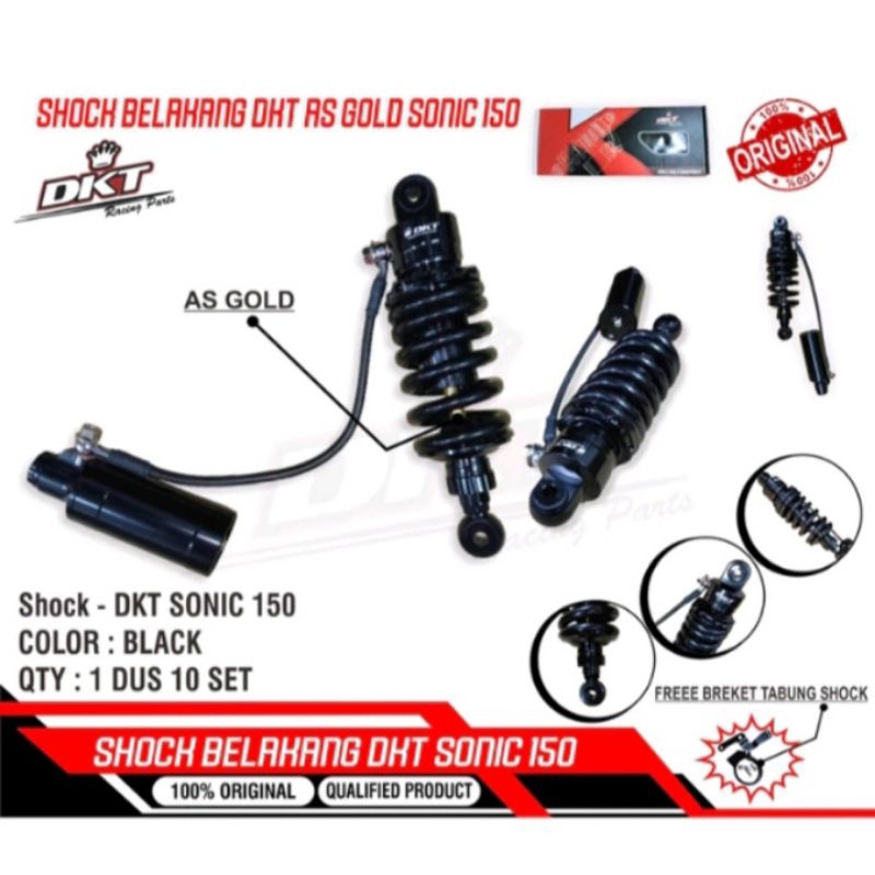 Shock Monoshock Tabung Pisah DKT Nitron Sonic 150 Dan Ninja RR 265MM