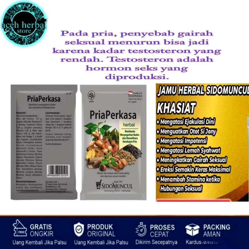 [Privasi] Sido Muncul Jamu Pria Perkasa 10s-Memelihra Stamina Pria, Melancarkan Peredaan Darah
