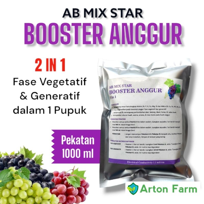 Ab Mix Star 1000 ml Booster Anggur Fase Vegetatif dan Generatif dalam 1 Pupuk Paling Praktis