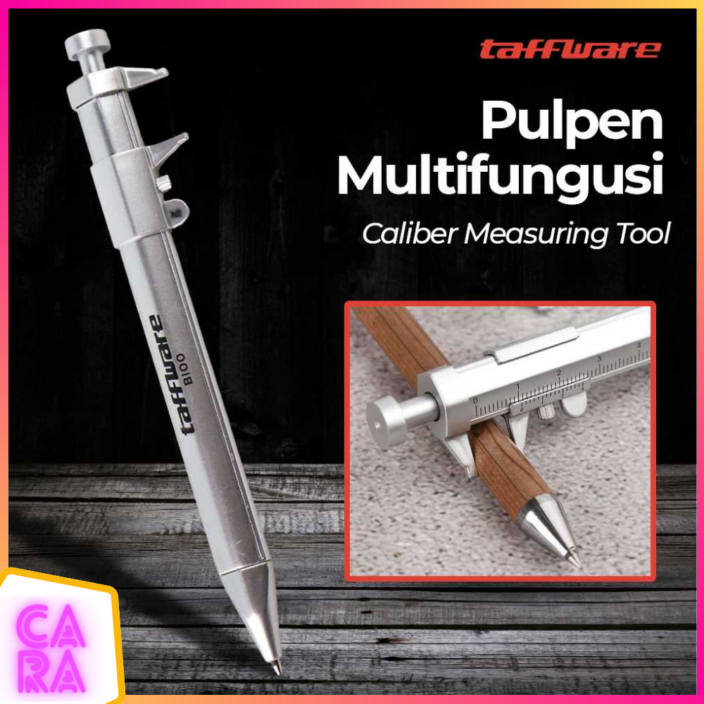 

Pena Pulpen Ballpoint Pen Caliber Measuring Tool Scale Ruler B100