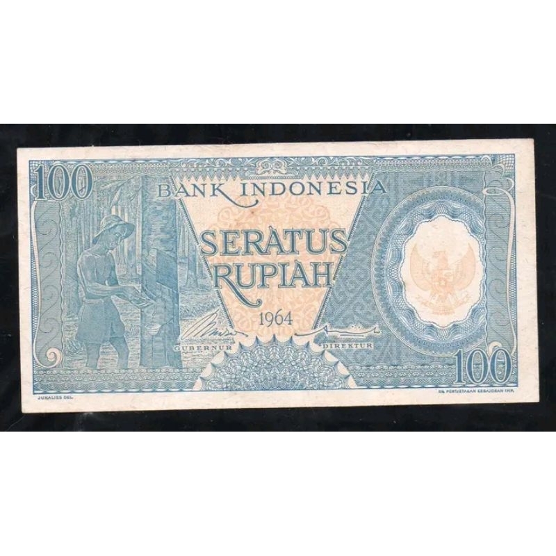 UKI 100 RUPIAH SERI PEKERJA BIRU LANGKA