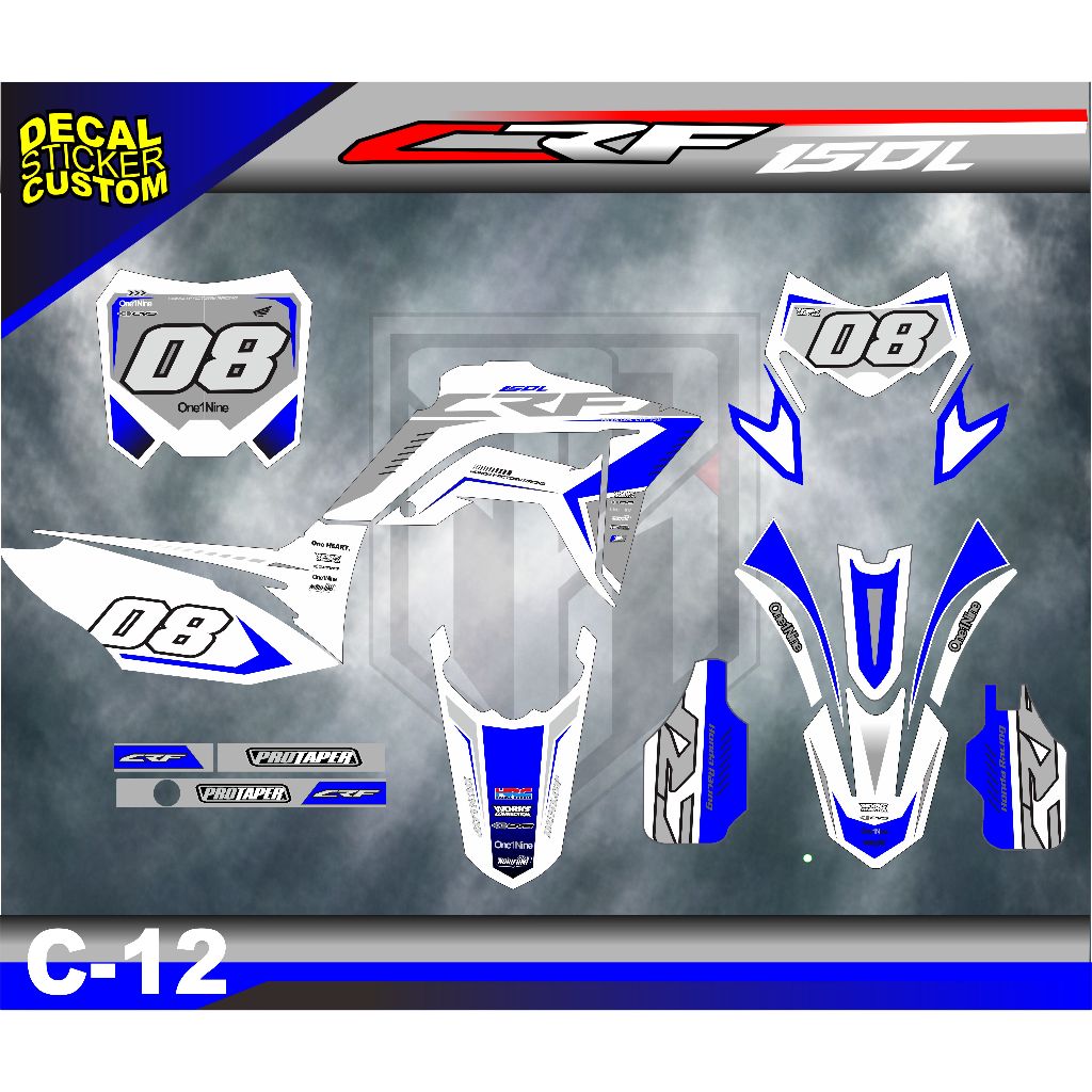 Decal CRF 150l - STICKER DECAL - STRIPING MOTOR CRF 150L