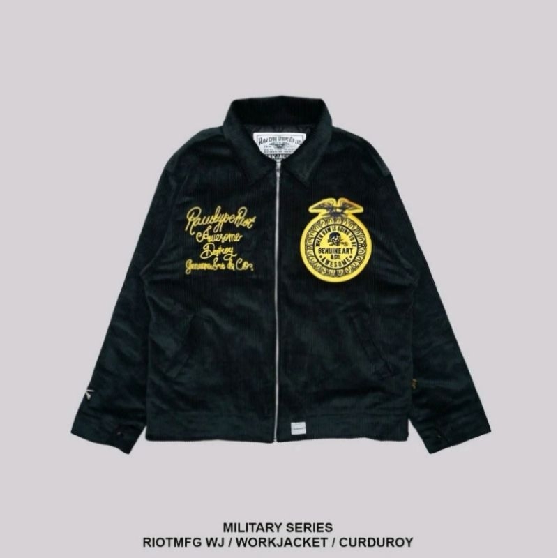 RAWTYPE RIOT Fckngriot Work Jacket - Black BNIB