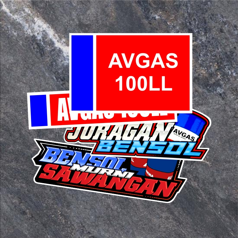 stiker logo avgas/stiker logo bahan bakar racing/stiker racing/stiker sponsor road race