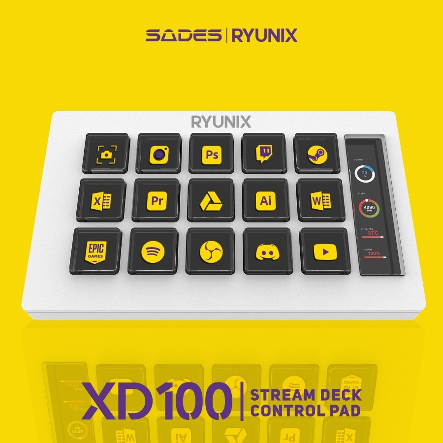 Sades Ryunix XD100 Stream Deck Control Pad