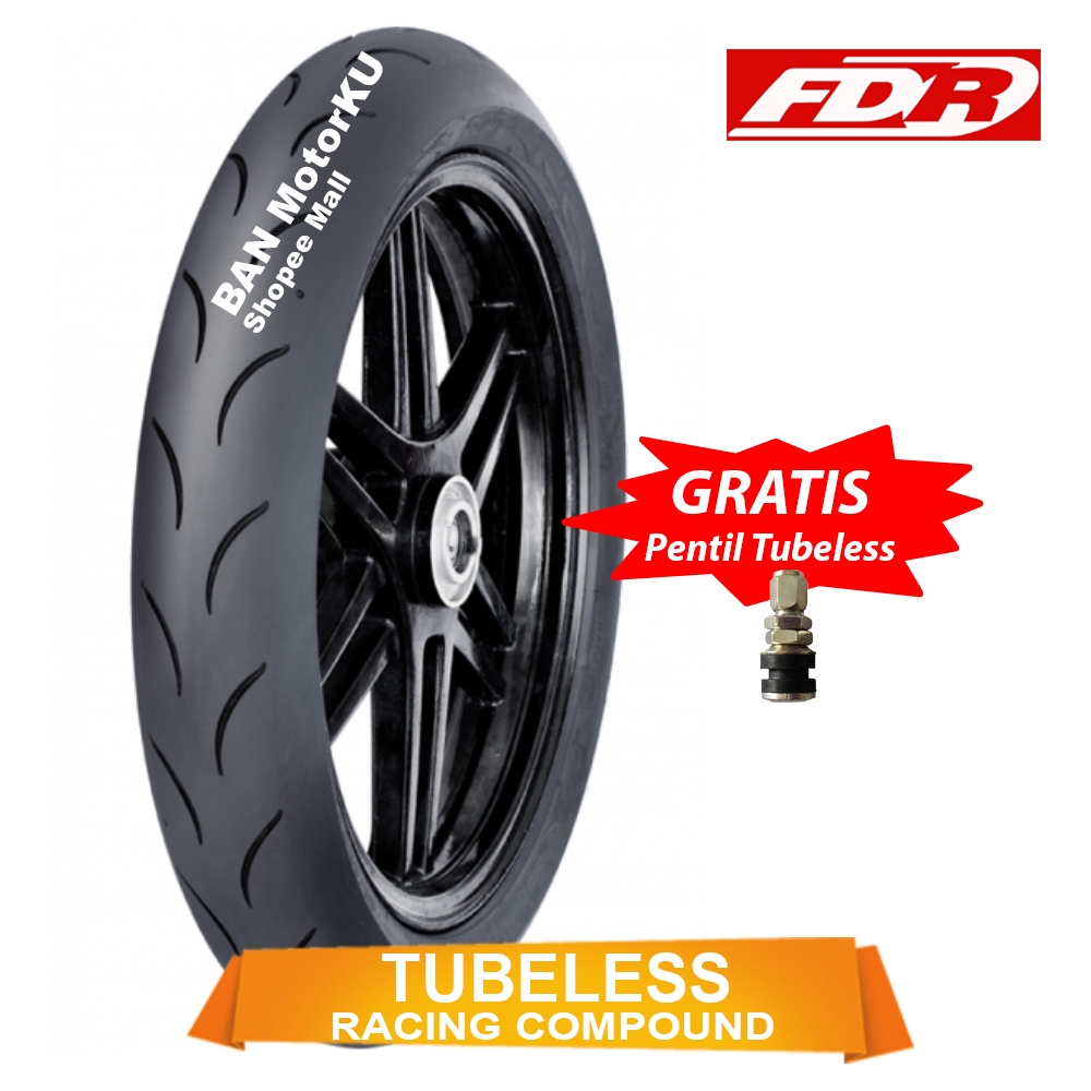 FDR Sport MP 27 ( MP27 ) ukuran 90/80-17 Ban Motor Tubeless Racing Compound [Free Pentil Tubeless]