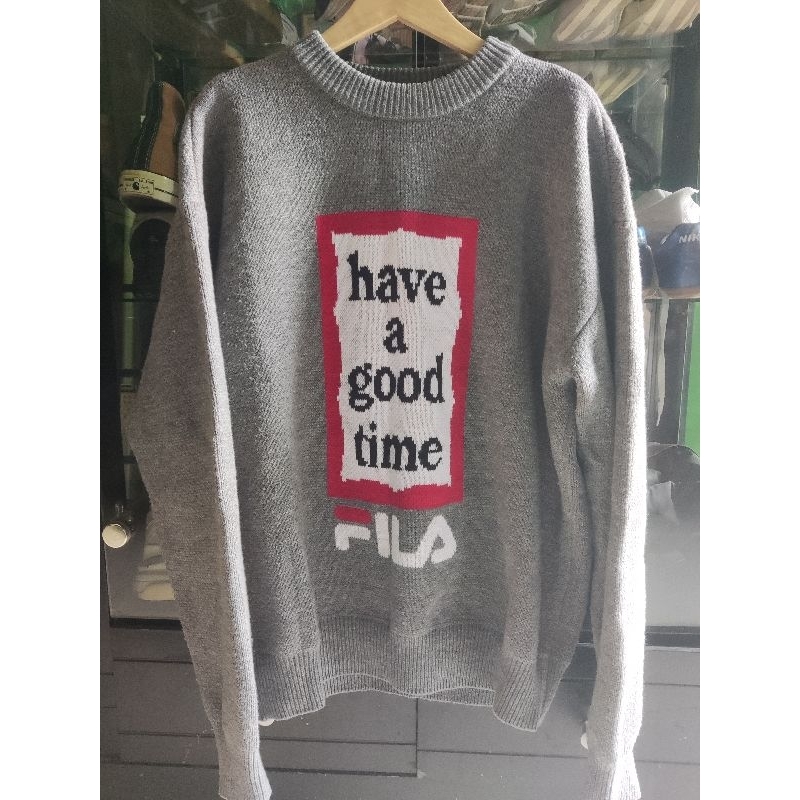 Have A Good Time x Fila Knitwear Grey