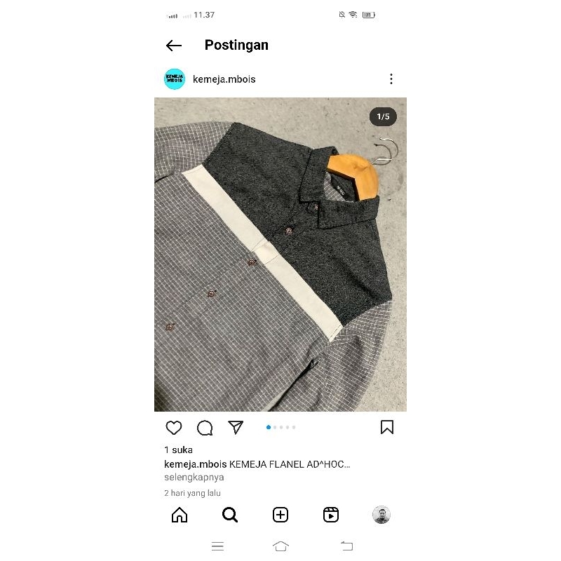kemeja flanel adhoc 3 tone