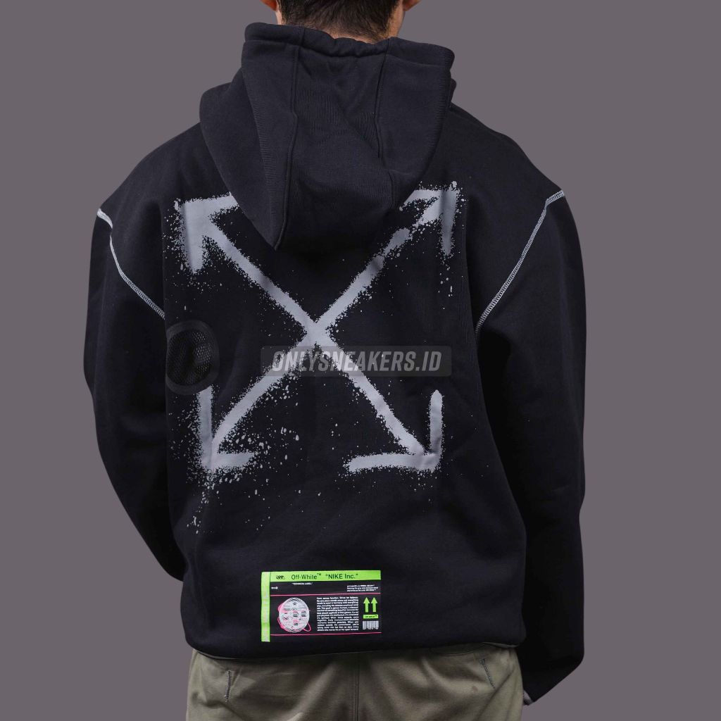 OFF WHITE X NIKE GALAXY BLACK HOODIE