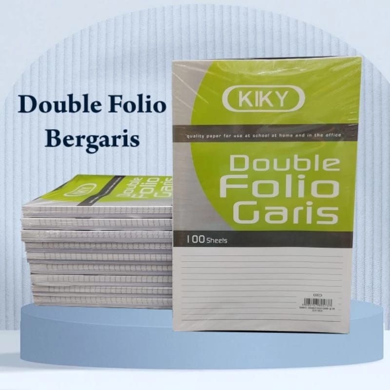 

Kertas Double Folio Bergaris KIKY - 100 lembar