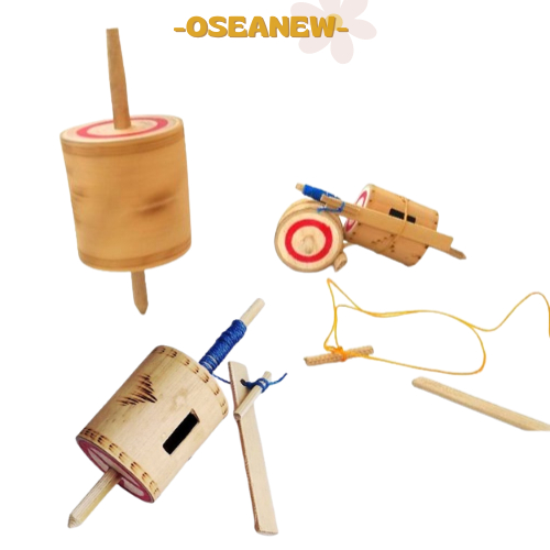 -HEMAT- MAINAN ANAK GASING BAMBU SEDANG / Mainan Anak Jadul Gasing Bambu / Gasing / Pangggal Bambu /