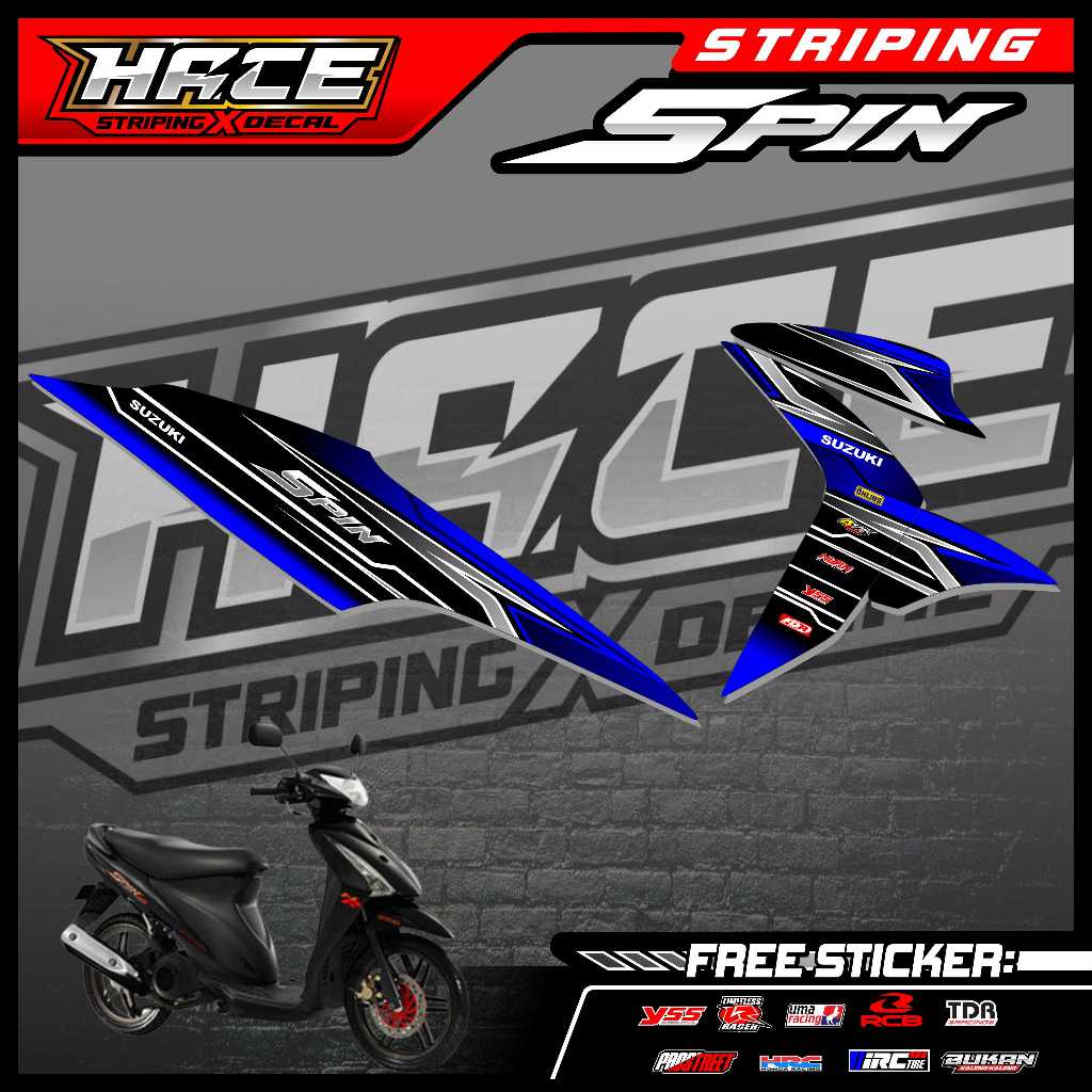 448 STRIPING STICKER SUZUKI SPIN - STRIPING SUZUKI SPIN SIMPLE GRAFIK