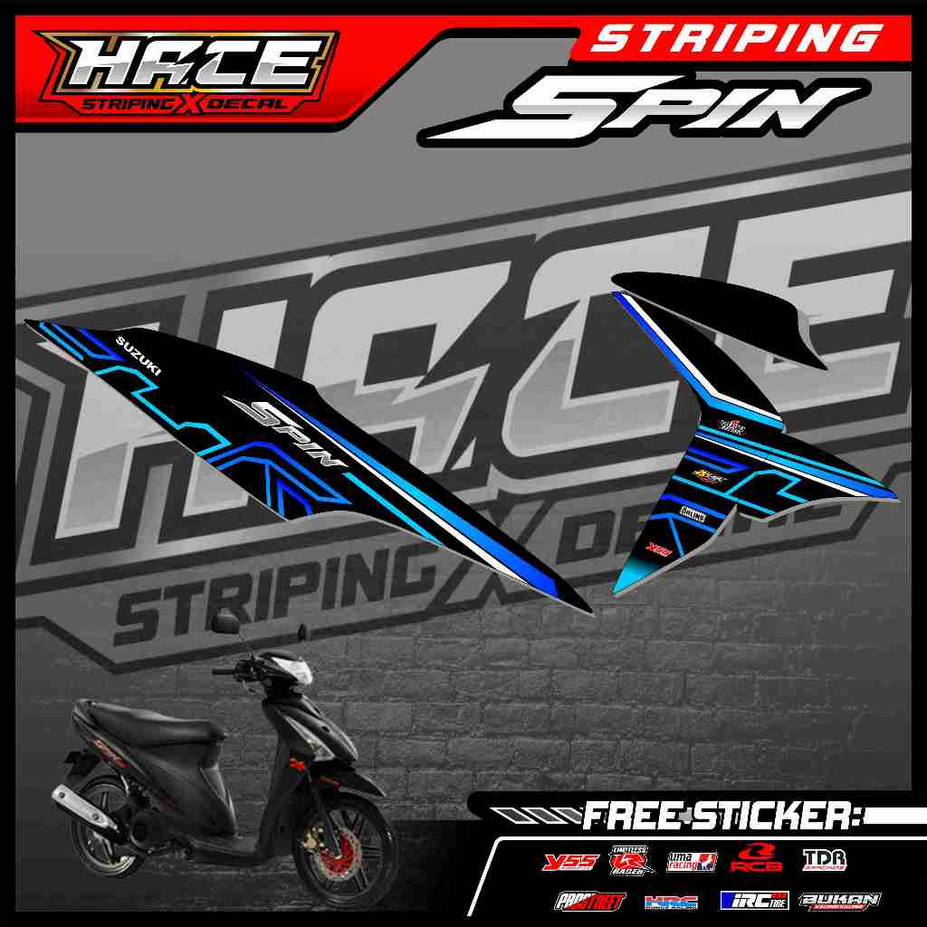 454 STRIPING STICKER SUZUKI SPIN - STRIPING SUZUKI SPIN SIMPLE GRAFIK