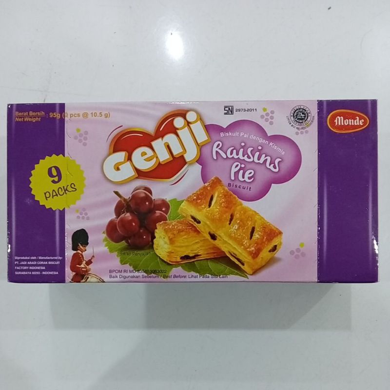 

Monde Genji Biskuit Pai dengan Kismis 10.5 g @9 pcs / 95 gram