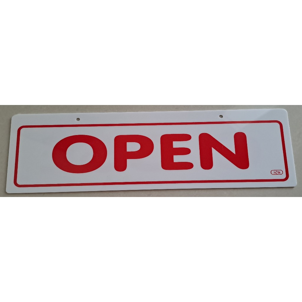 

Sign Label Acrylic/Label Akrilik Besar - Open/Close Bolak Balik(putih) 10x30cm