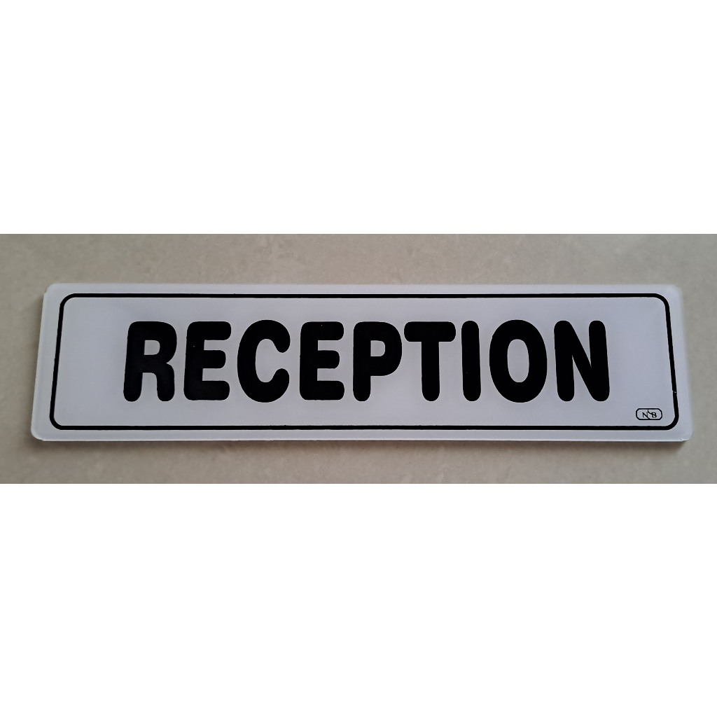 

Sign Label Acrylic/Label Akrilik Kecil - Reception (Putih) 5x20cm