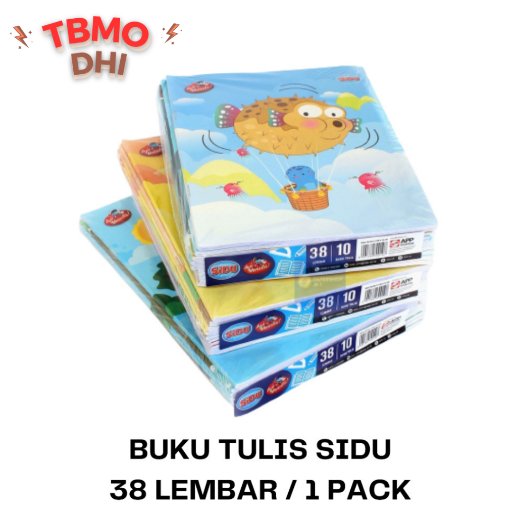 

BUKU TULIS SIDU 38 LEMBAR PACK ISI 10PCS / BUKU SIDU ISI 38 LEMBAR