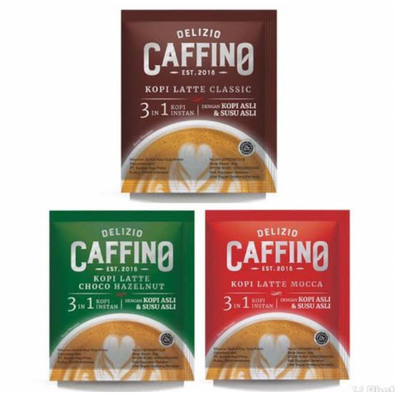 

DELIZION CAFFINO Kopi Latte Instan 3 in 1/renteng 10 Sachet