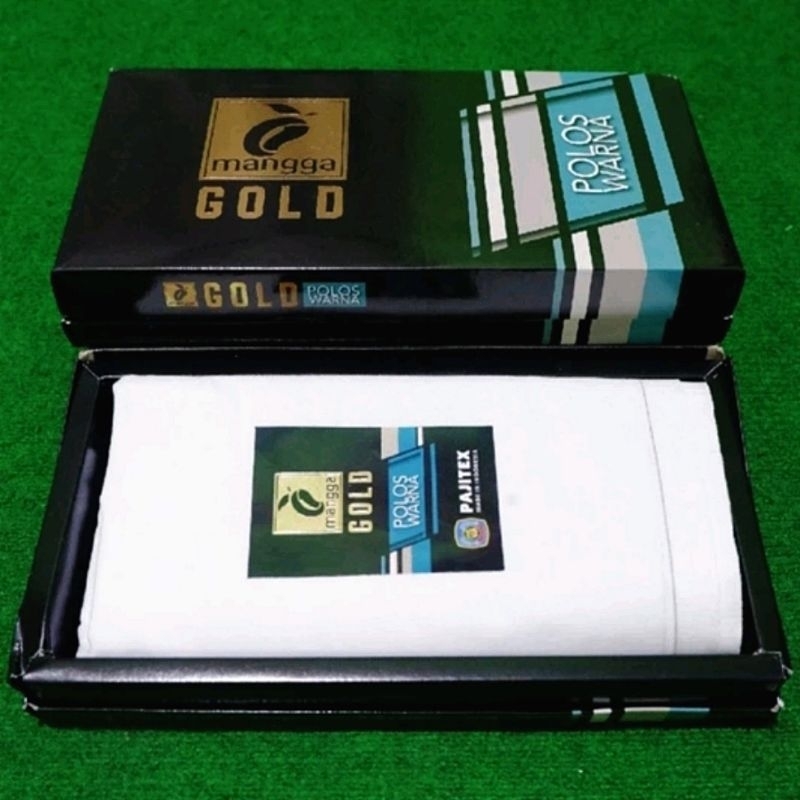 SARUNG PUTIH POLOS MANGGA GOLD / TAPIH PUTIH POLOS
