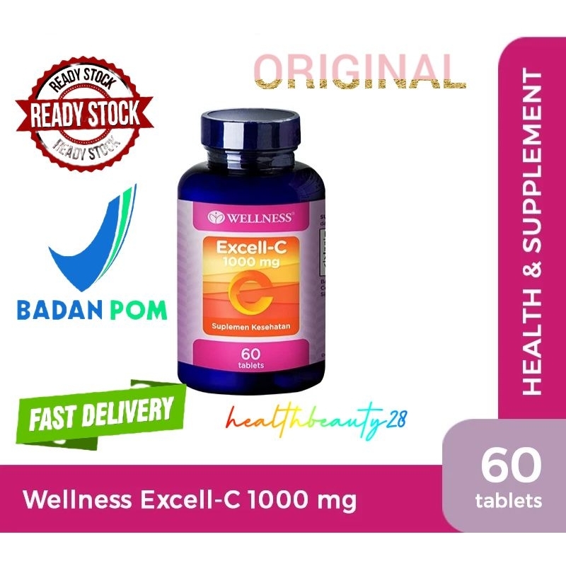 WELLNESS EXCEL C 1000MG 60 TABLET (AMAN DI LAMBUNG) vitamin c