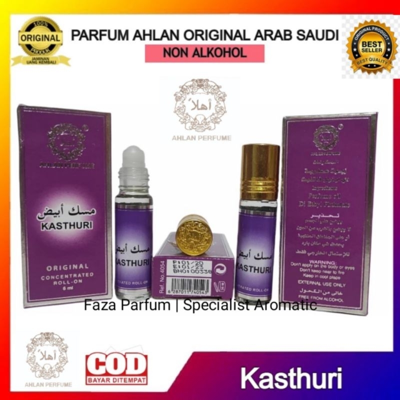 ( exp 2026 ) PARFUM ARAB KASTHURI PUTIH / MISK ABYADH BY AHLAN PARFUME