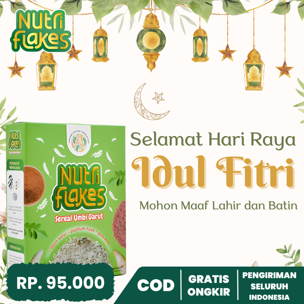 

Nutriflakes Sereal Ubi Garut | Solusi Untuk Meredahkan Asam Lambung dan untuk Sarapan Di pagi hari