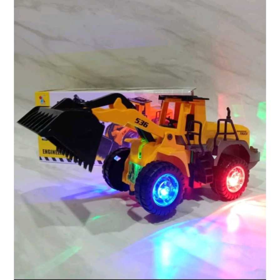 MAINAN MOBIL TRUCK BEKO BULDOZER KONSTRUKSI BESAR BUMP & GO