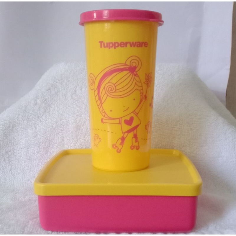 KOTAK MAKAN + TUMBLER MINI ANAK TUPPERWARE