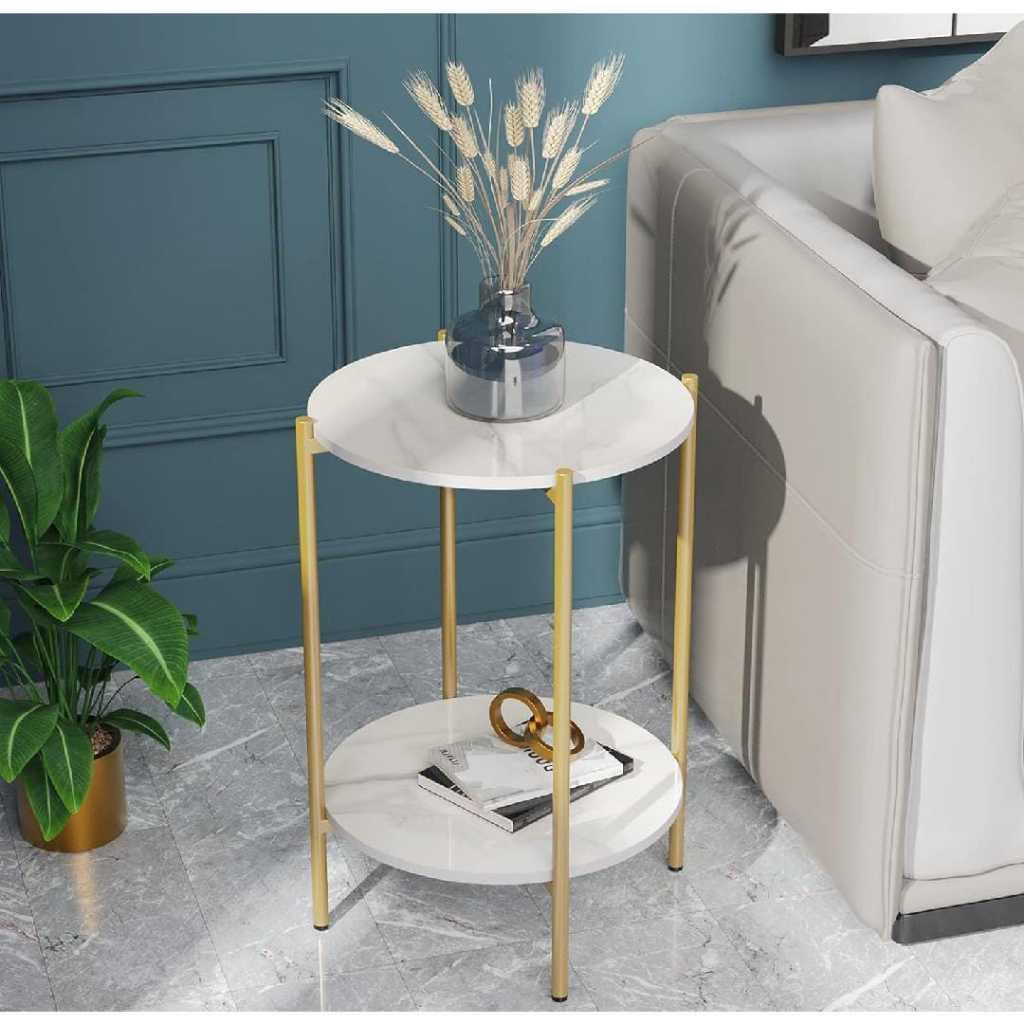 RJP FURNITURE Meja Sudut Ruang Tamu Minimalis Estetik Industrial-Axel Table