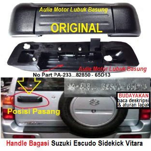 Handle Handel Bukaan Pintu Bagasi Original Suzuki Escudo 1.6 Escudo 2.0 Grand Escudo Sidekick Vitara