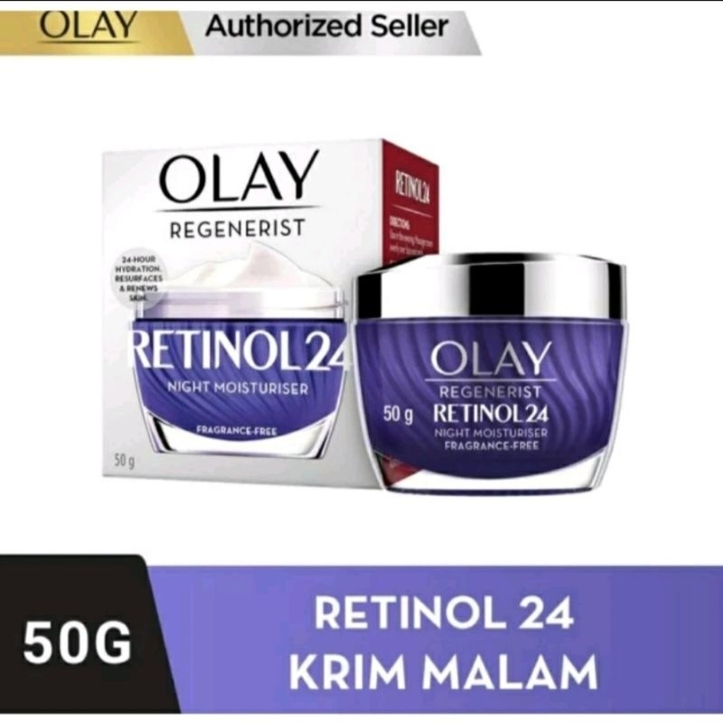 Olay Regenerist RETINOL 24 Moisturiser Pelembab Krim Wajah 50g - Krim Pelembab