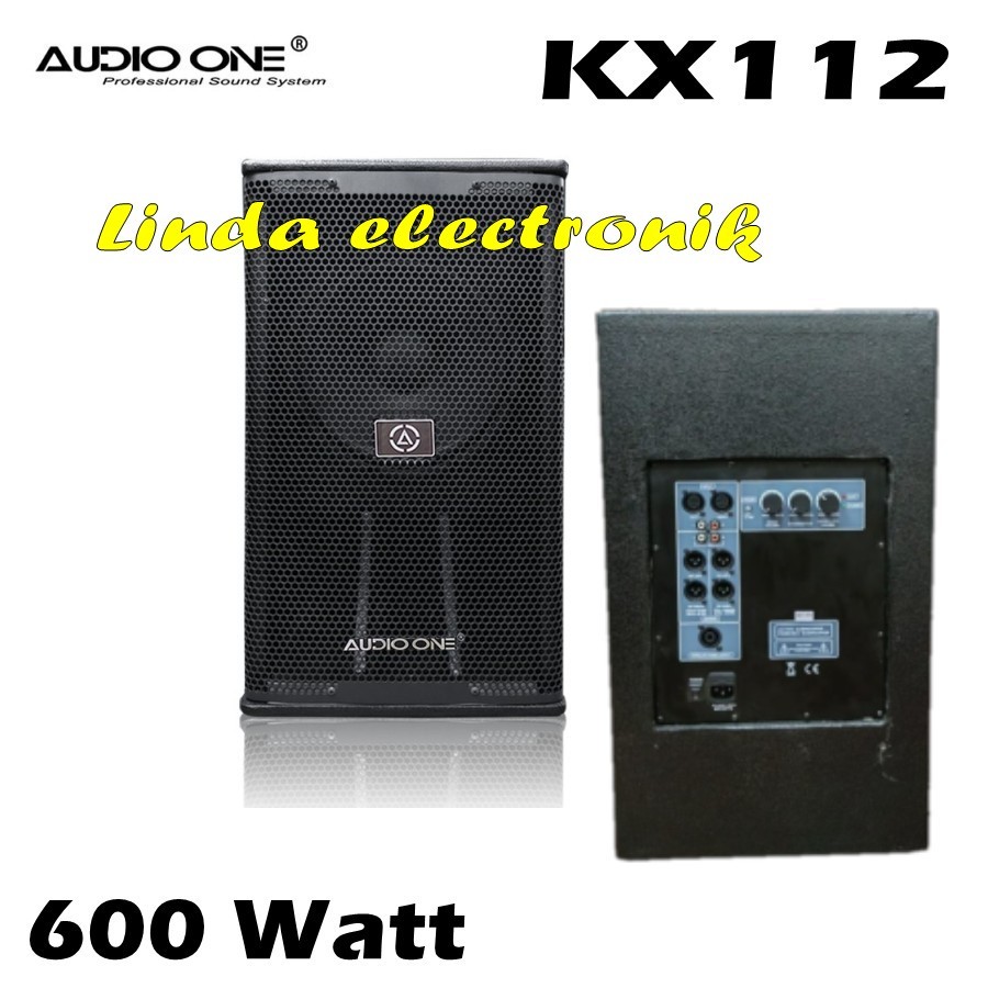 subwoofer aktif audio one kx112 / kx 112 12 inch 1200 rms 8 ohm 1 buah