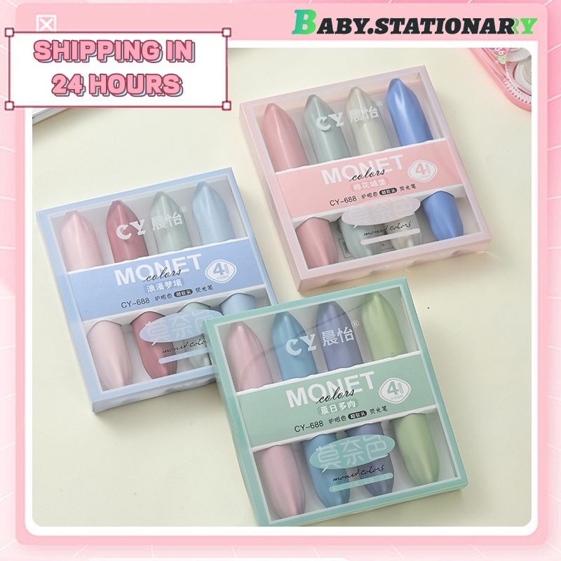 

Stabilo Pastel Highlighter Set 4 Warna - Warna Terang & Eye Friendly