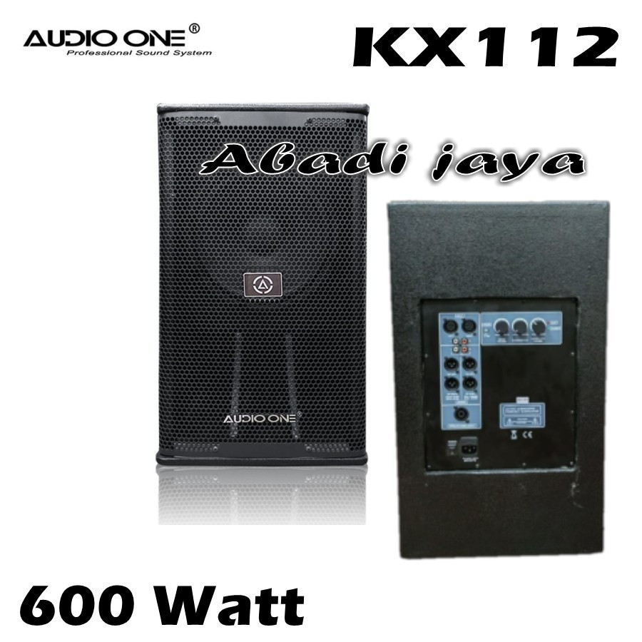subwoofer aktif audio one kx112 / kx 112 12 inch 1200 rms 8 ohm 1 buah