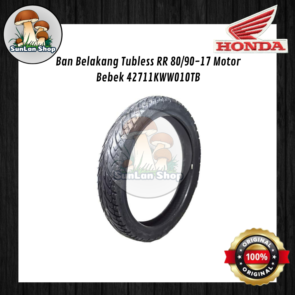42711KWW010TB Ban belakang Tubless Tire RR 80/90 17 Revo 110 Supra x