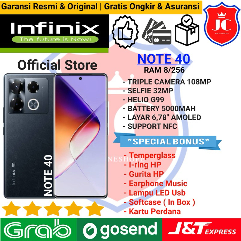 INFINIX NOTE 40 NOTE 40S RAM 8/256GB GARANSI RESMI INFINIX INDONESIA