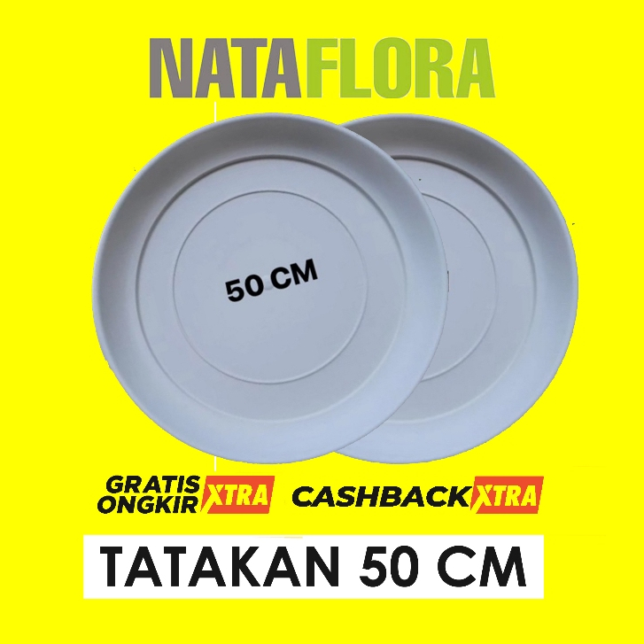 tatakan pot 50 cm putih untuk alas pot 50 cm putih jumbo untuk tabulampot termurah di pondok gede