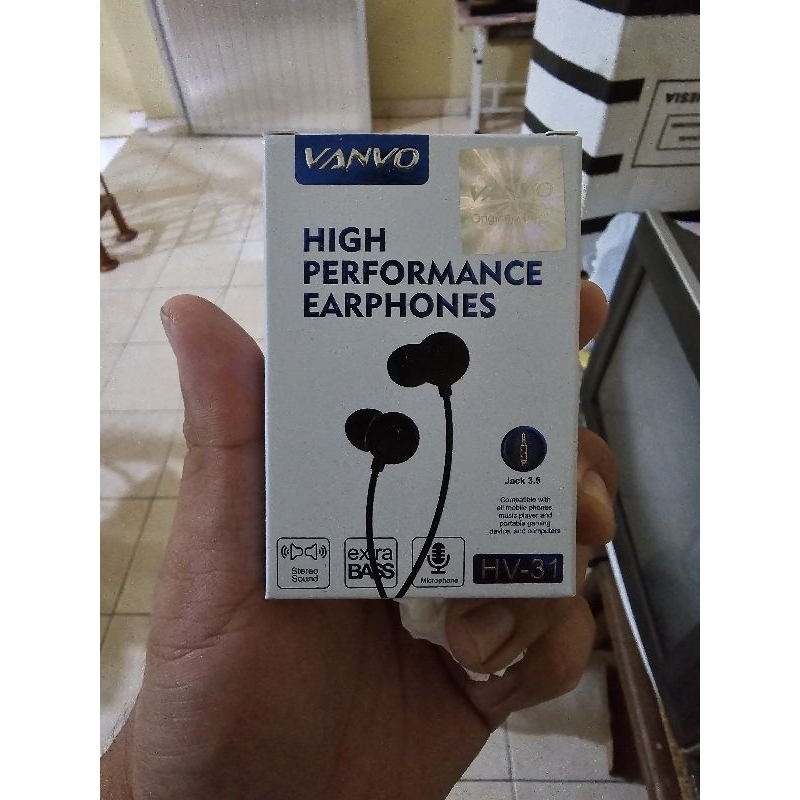 HEADSET KABEL MEREK VANVO HF31 EXTRA BASSS
