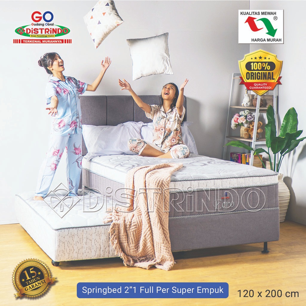 Distrindo - Springbed Sorong 2"1 Full Per SUPER EMPUK Kain Knitting TEBAL Kualitas Mewah
