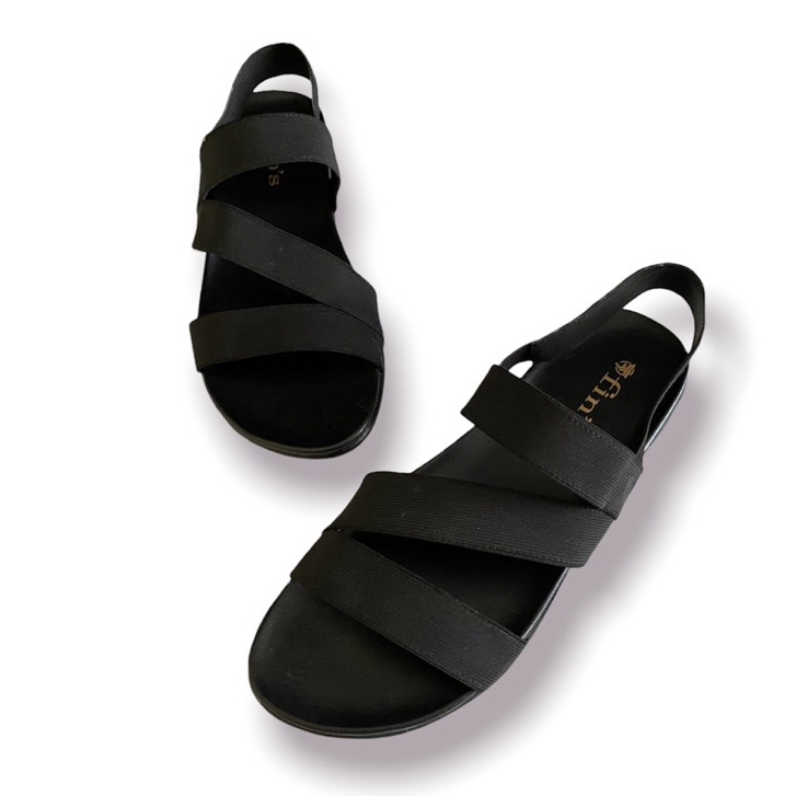 Sandal wanita flat tali silang karet terbaru / Sandal wanita kekinian