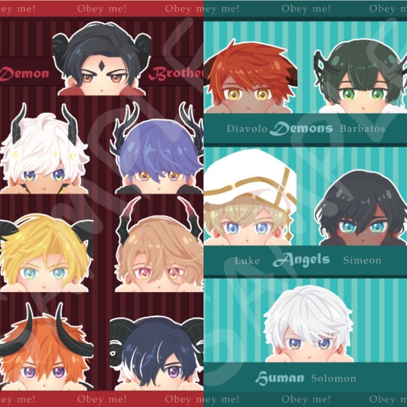 

Sticker Pack / Kiss-cut Obey Me! Shall We Date [Demon Brothers, Triworlds]