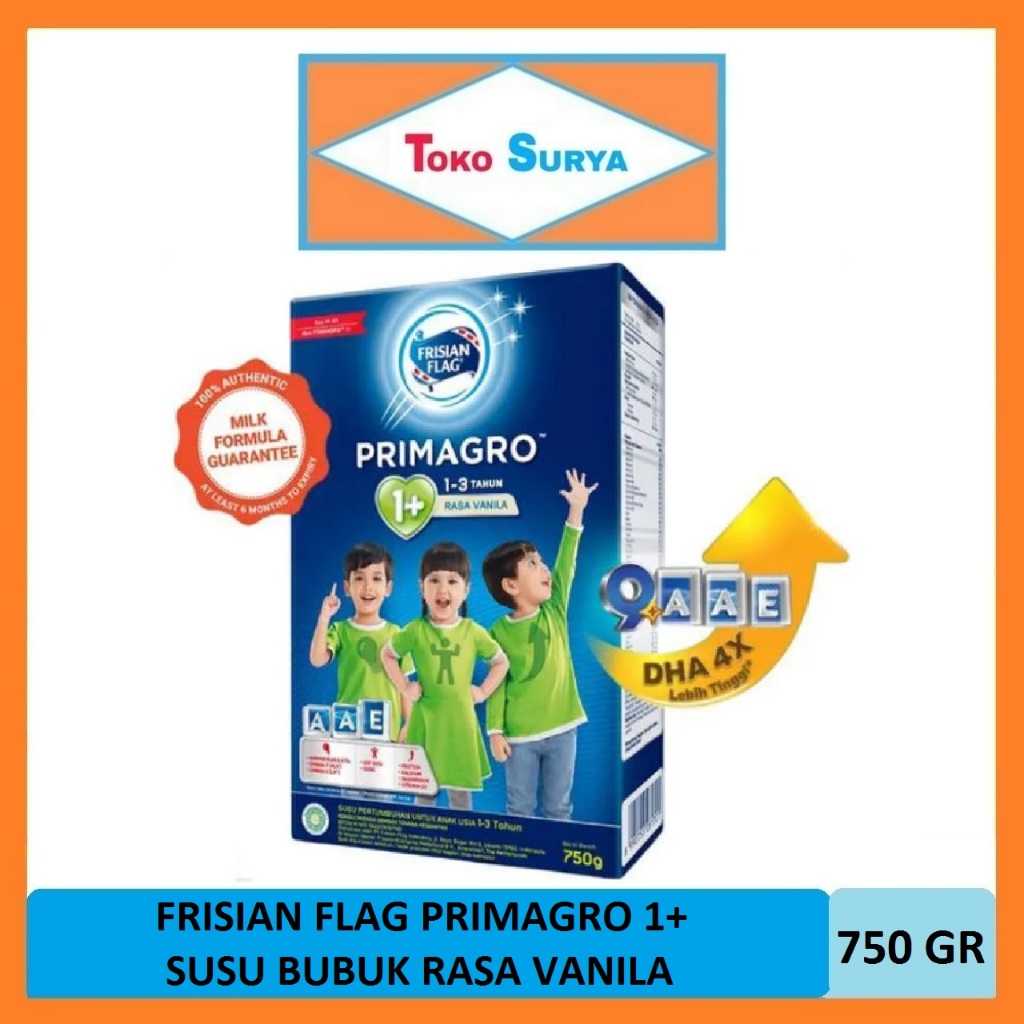 

Frisian Flag Primagro 1+ Susu Bubuk Pertumbuhan Rasa Vanila 750 Gr