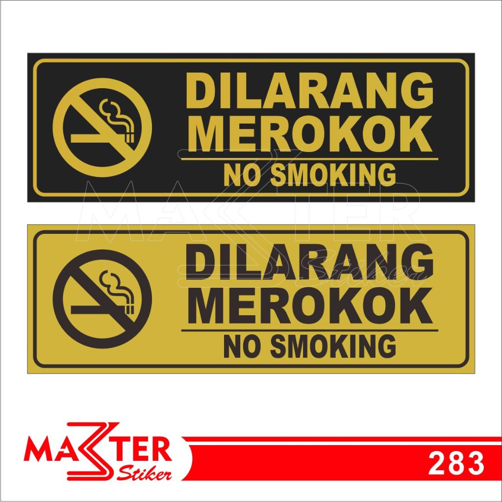 

283 - Stiker Dilarang Merokok, Sticker Vinyl, Premium, Tahan Air, Termurah, dan Bisa Custom