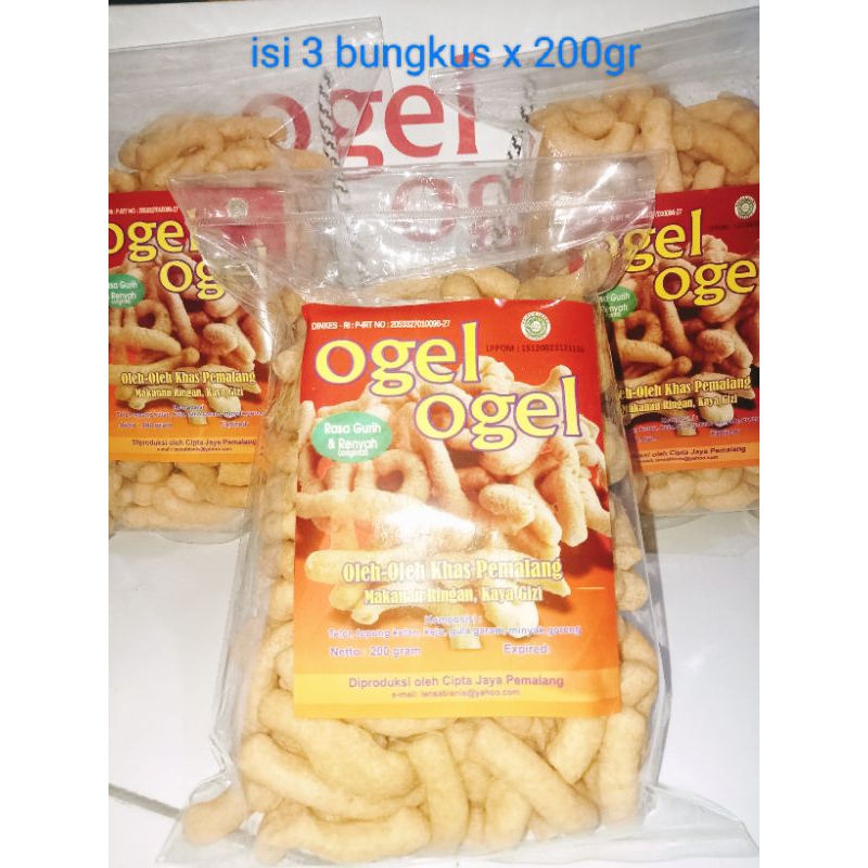 Ogel Ogel cemilan Khas Pemalang isi 3 × 200gr