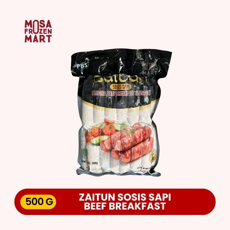 

Zaitun Beef Breakfast Sosis Sapi 500 G | Sosis Sapi | Beef Breakfast | Mosa Frozen Mart