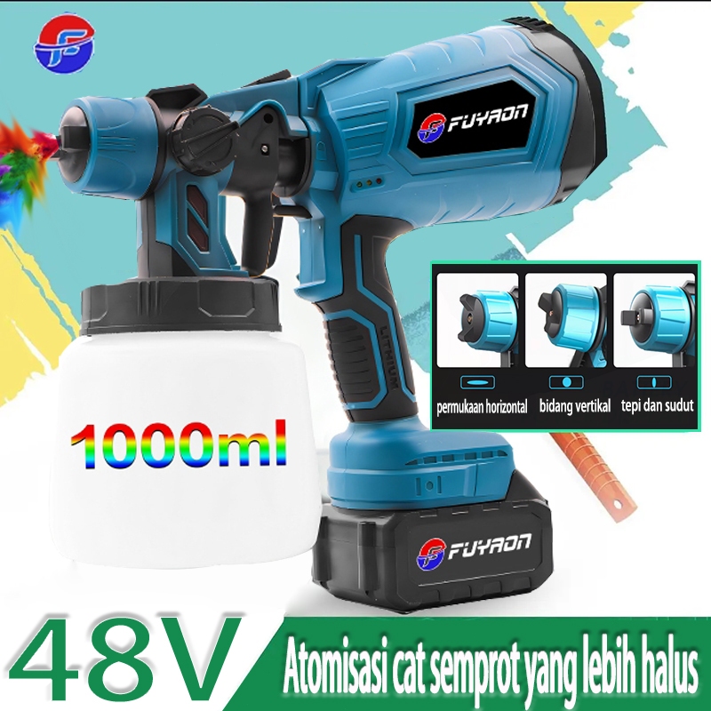 COD FUYAON  alat semprot cat listrik kompresor cat  Penyemprot Cat 48v  alat semprot cat tembok hot 