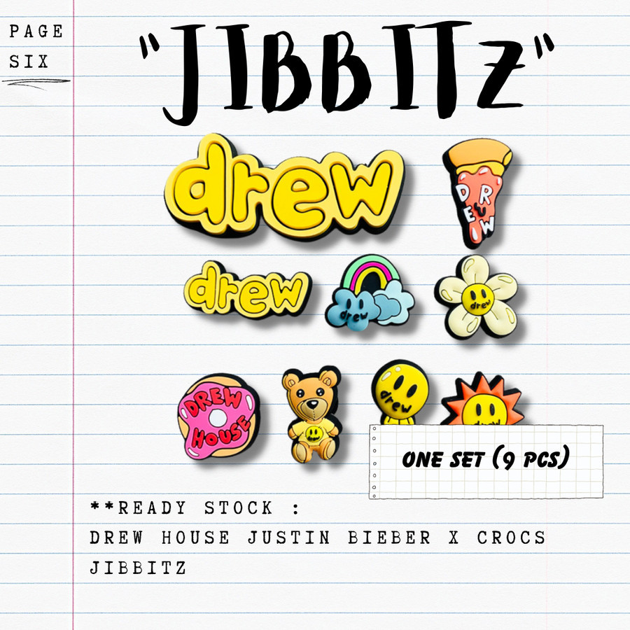 Drew House Justin Bieber x Crocs Jibbitz Set