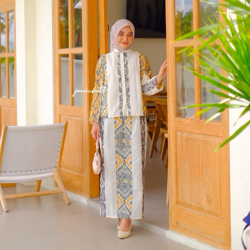 javainbatik  - SET TRISTA BATIK TENUN - one set wanita - batik kondangan
