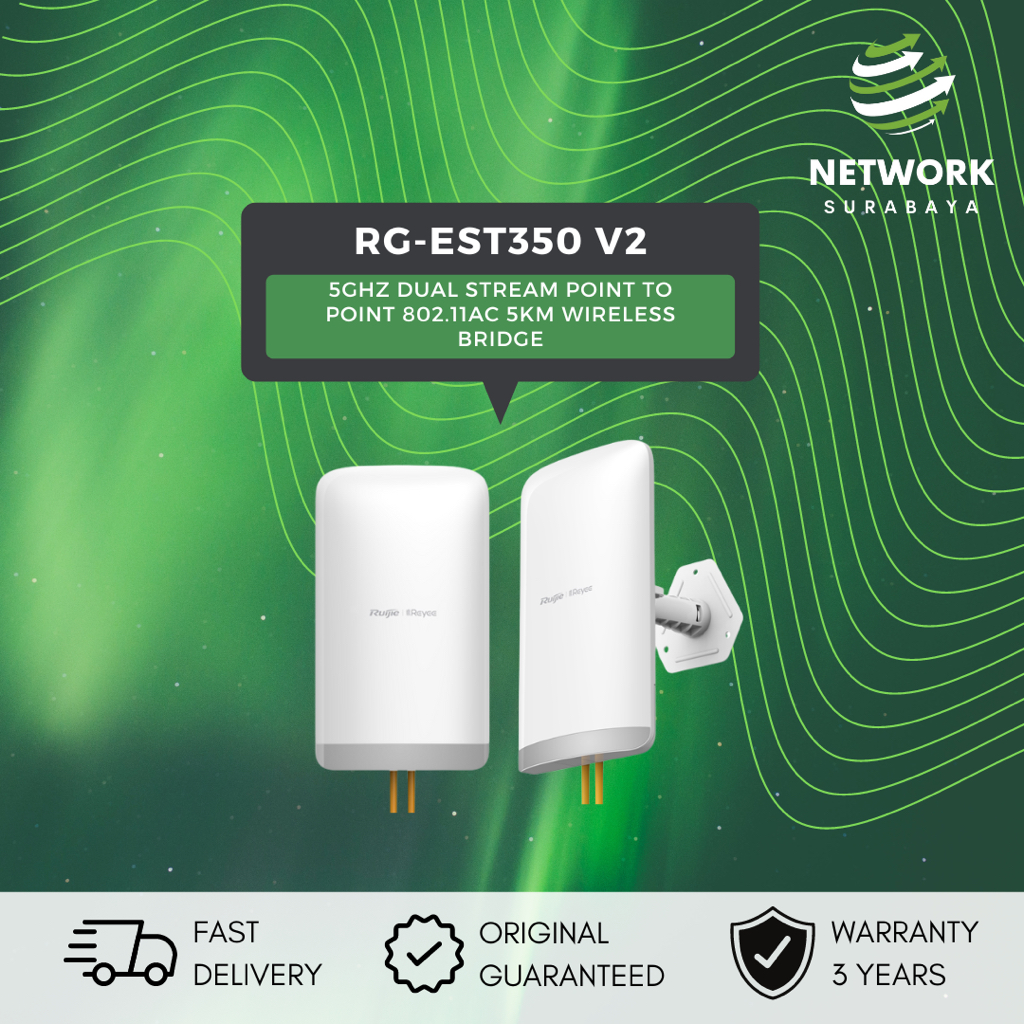 RUIJIE REYEE RG-EST350 V2 802.11AC 5KM PTP WIRLESS BRIDGE